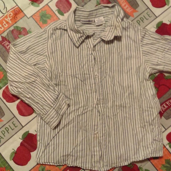 Button Up Striped Collar Dress Shirt EUC 4T Boy - Picture 3 of 6